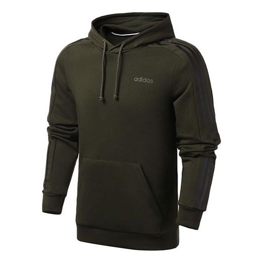 adidas neo M Ce 5S Hdy Side Stripe Knit Sports Pullover Green FK5807