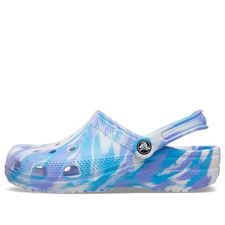 Crocs Classic Clog Marble Beach Sports Unisex White Blue Sandals 'White Blue' 206867-1FK