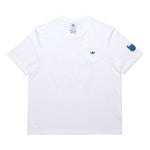 adidas originals Artist Tee Ss Funny Printing Sports Round Neck Short Sleeve White HA4691