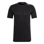 Men's adidas Mesh Panel Armpit Round Neck Pullover Short Sleeve Black T-Shirt HE5441
