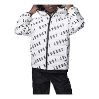 (GS) Air Jordan Print Puffer Jacket 'White Black' FZ1719-133