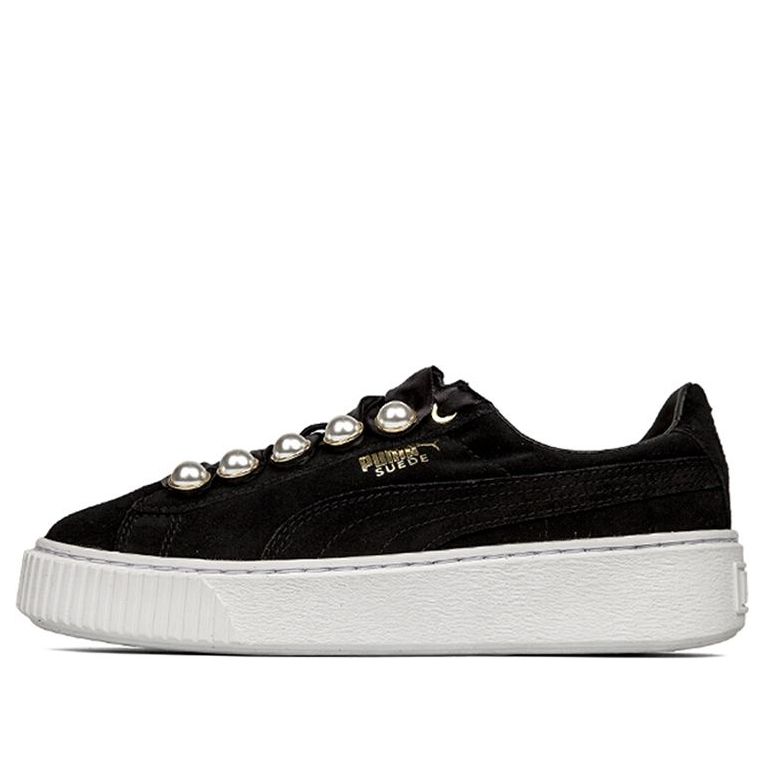 (WMNS) PUMA Suede Platform Bling 'Black' 366688-01