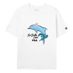 (WMNS) FILA Dolphin Printing Casual Sports Short Sleeve White F51W128107F-WT