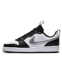 (GS) Nike Court Borough Low 2 'Black White Silver' CT3964-100