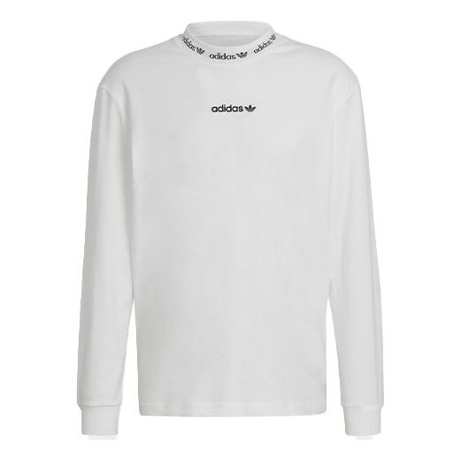 adidas originals Solid Color Collar Long Sleeves White HM2661