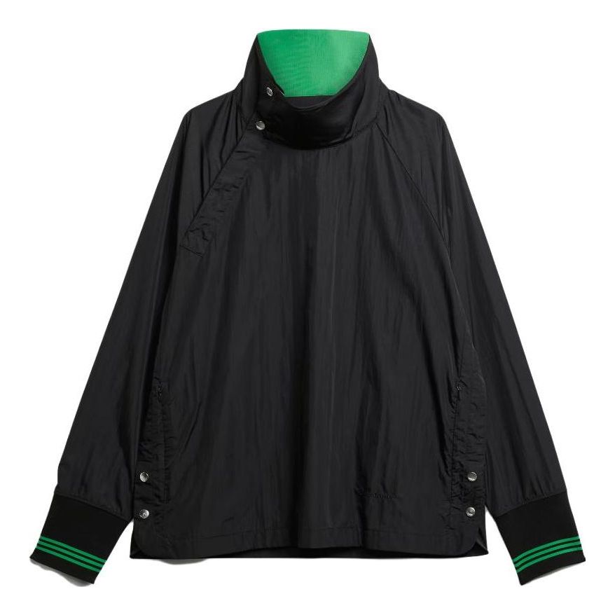 adidas x Wales Bonner Statement Stand Collar Top 'Black Green' IT9775