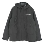 adidas Solid Color Alphabet Short Zipper Hooded Down Jacket Men's Black HG3927
