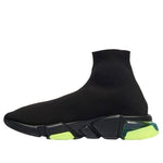 (WMNS) Balenciaga Speed Clear Sole Trainer 'Black Yellow Fluo' 607543W05GJ1048
