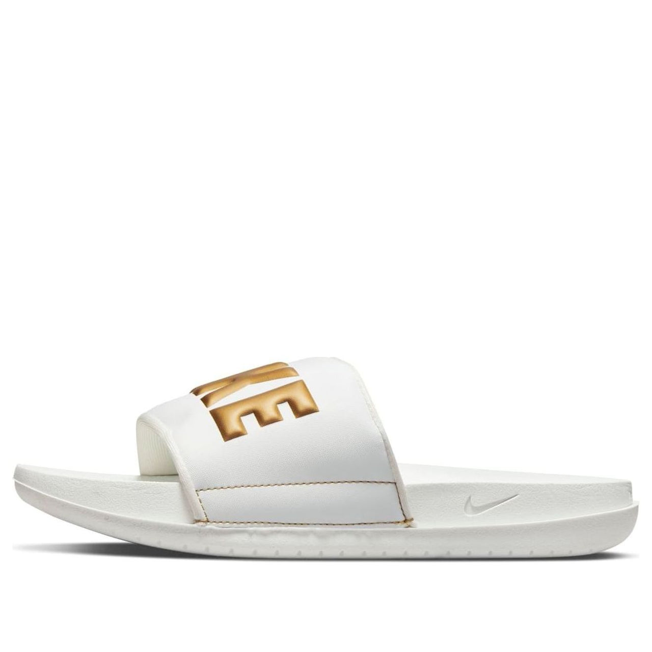 (WMNS) Nike Offcourt Slide 'Summit White Metallic Gold' BQ4632-105
