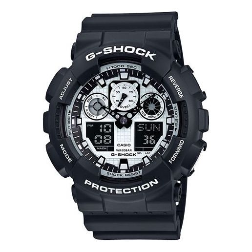 CASIO G-Shock Analog-Digital 'Black' GA-100BW-1A