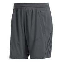 Men's adidas Logo Stripe Solid Color Gym Breathable Sports Shorts Gray FP7846