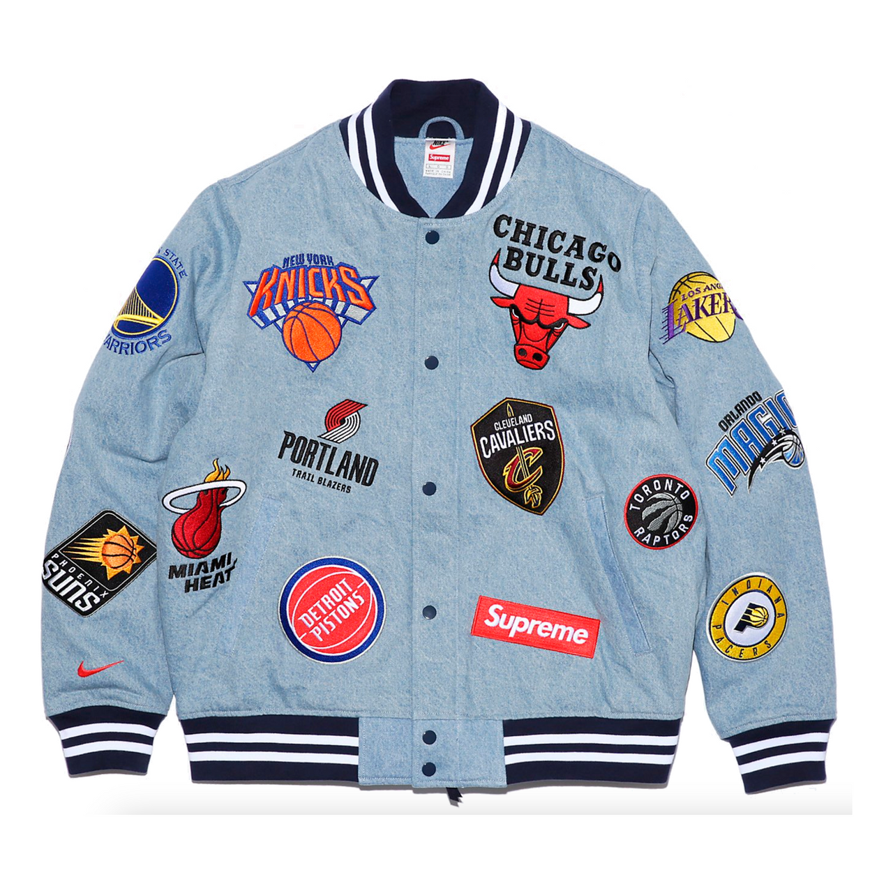 Nike Lab x Supreme x NBA Warm-up Jacket 'Denim Multi' AO3632-440