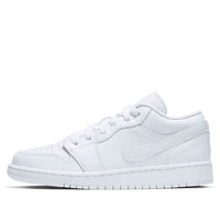 (GS) Air Jordan 1 Low 'Triple White Logo' 553560-126