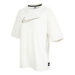 (WMNS) Nike Logo Printing Athleisure Casual Sports Cozy Short Sleeve White T-Shirt DM6212-030
