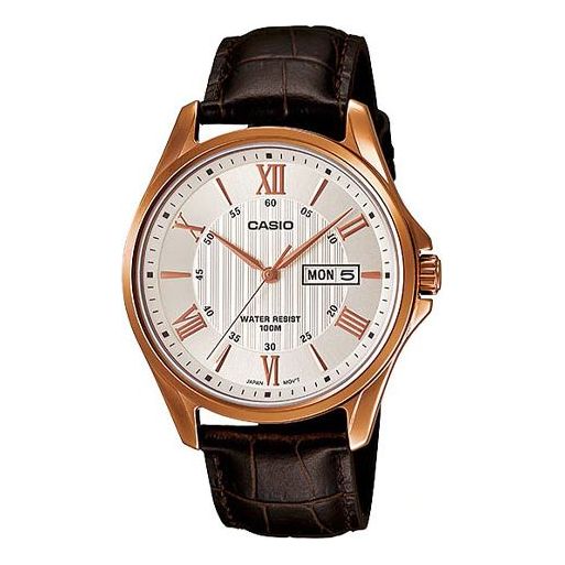 CASIO Quartz Limited Edition Waterproof Mens Brown Analog MTP-1384L-7A