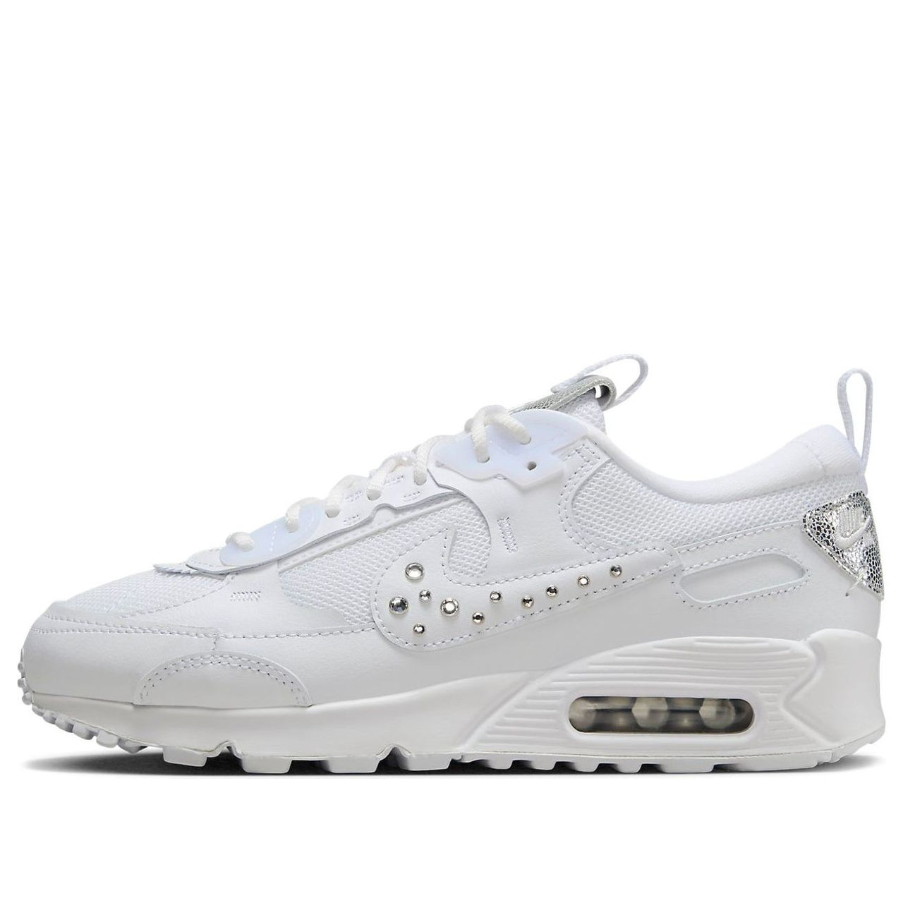 (WMNS) Nike Air Max 90 'White Metallic Silver' FQ8888-100