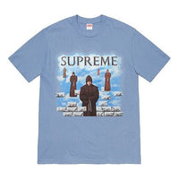 Supreme FW19 Week 1 Levitation Tee Printing Short Sleeve Unisex Blue Gray SUP-FW19-071