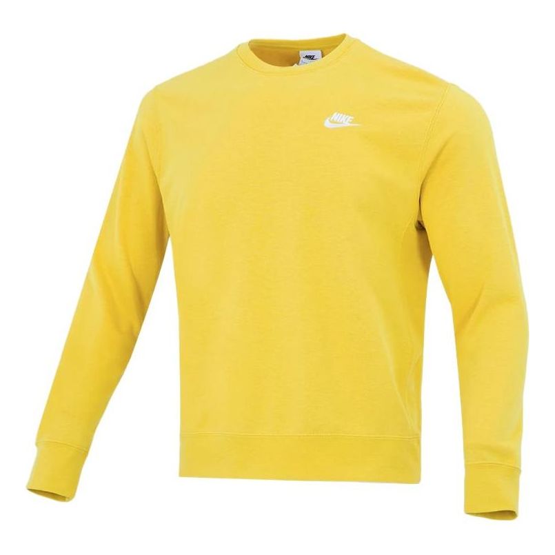 Nike Sportswear Club Casual Sports Round Neck Pullover Yellow BV2667-709