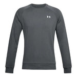Men's Under Armour Rival Cotton Training Sports Round Neck Gray 1357104-012