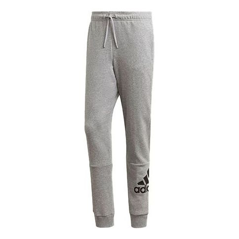 adidas Logo Printing Bundle Feet Sports Pants Version Gray GC7345