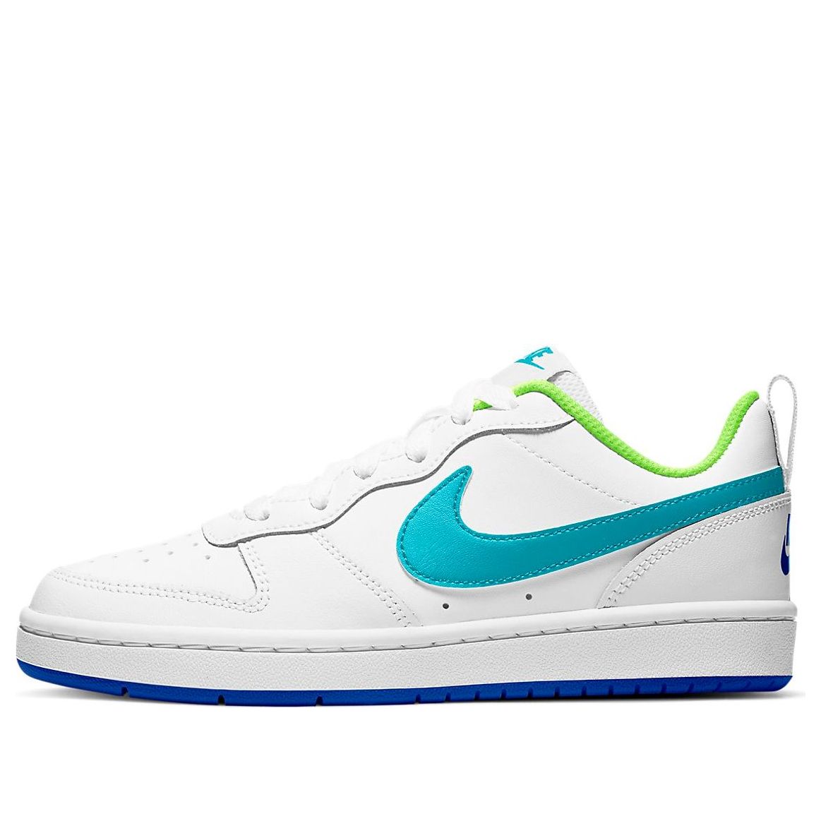 (GS) Nike Court Borough Low 2 'White Teal Blue' BQ5448-105