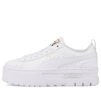 (GS) PUMA Mayze Leather 'White Team Gold' 384527-01