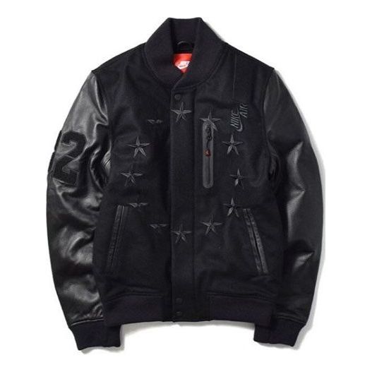 Men's Nike Destroyer Jacket Pattern Windproof Stay Warm Black 802645-010