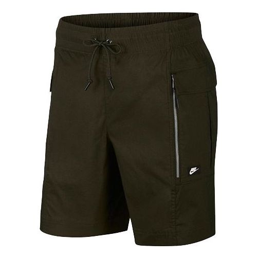 Nike Logo Printing Ventilate Short Pant Male Green Army green AR2374-325