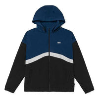 Men's Vans Colorblock Zipper Casual Hooded Jacket Blue VN0A5H8XLKZ