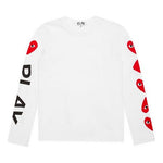 COMME des GARCONS PLAY Alternating Hearts Long-Sleeve T-Shirt 'White' AZ-T262-051-1