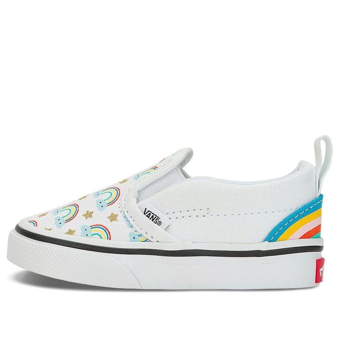 (TD) Vans Slip-On Hook and Loop 'Rad Rainbow' VN0A3488AHP