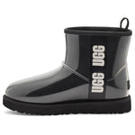 (WMNS) UGG Classic Clear Mini Large LOGO Fleece Lined Black 1113190-BLK