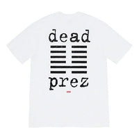 Supreme FW19 Week 15 x Dead Prez Tee Crossover Round Neck Short Sleeve Unisex White SUP-FW19-10766