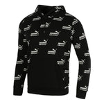 PUMA Logo Printed Casual Sports Hooded Sweater Men's Black 588803-01
