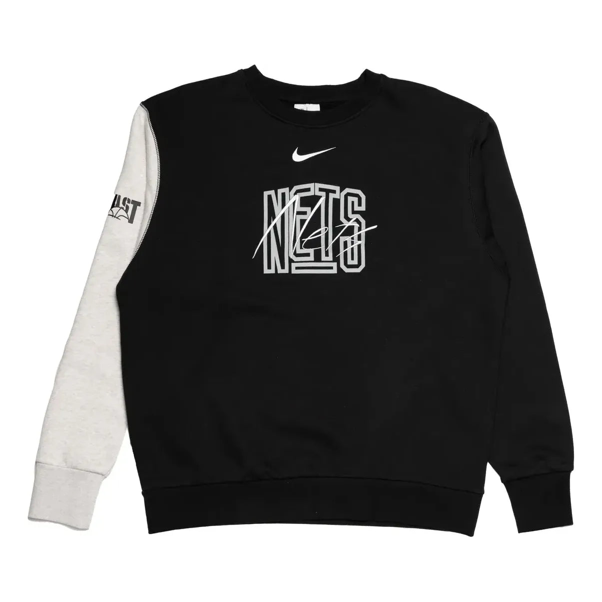 Nike x Nba Brooklyn Nets Courtside Sweatshirt 'Black Grey' DR9335-010