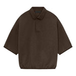 Fear of God Essentials 3/4 Sleeve Polo Shirt 'Heather Wood' 192SU244402F