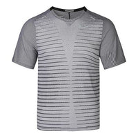 Nike TechKnit Future Fast Running Round Neck Short Sleeve Black White  CU6057-010