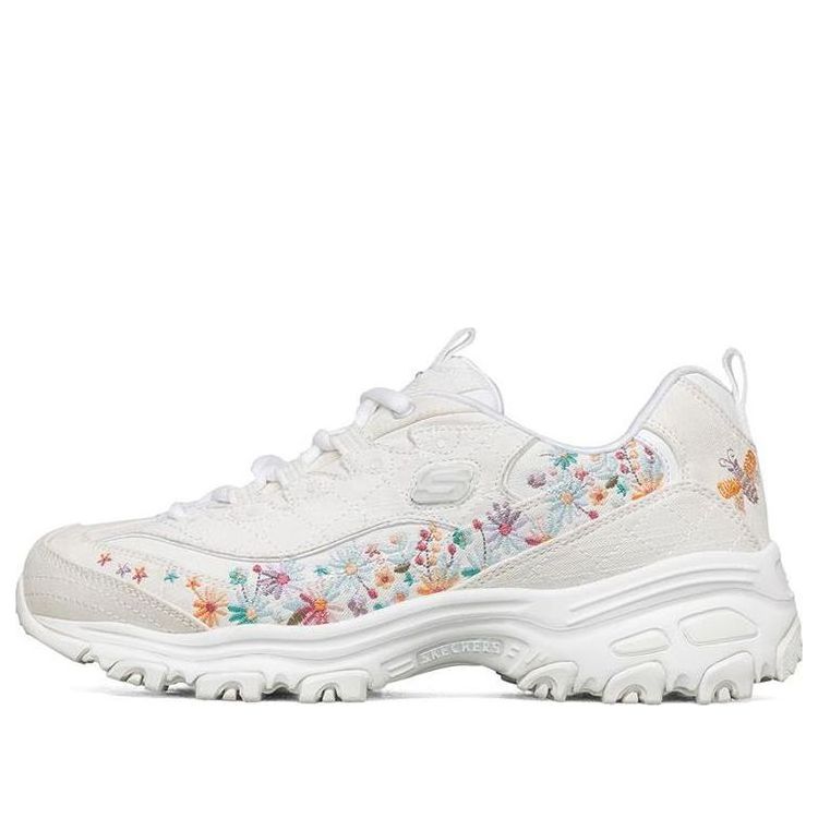 (WMNS) Skechers D'Lites 1.0 Low Running Shoes White 149465-WHT