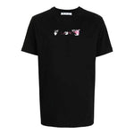 Off-White Arrow Pattern Round Neck Tee 'Black White Pink' OMAA027F21JER0171032
