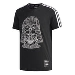 adidas neo M Sw Tee 5 Reflective Black Printing Round Neck Short Sleeve Black CV6998