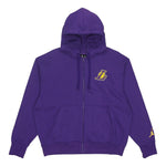 Men's Jordan NBA Los Angeles Lakers Long Sleeves Hooded Zipper Cardigan Fleece Jacket Purple DB1880-504