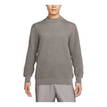 Men's Nike Solid Color Round Neck Long Sleeves Knit Wool Sweater Wolf Grey DN4102-012