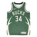 Nike NBA Retro Basketball Jersey/Vest SW Fan Edition Milwaukee Bucks Alphabet 34 Green Army green CN9939-323