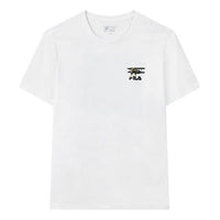 FILA Funny Logo Printing Sports Round Neck Short Sleeve White F11M138151F-WT