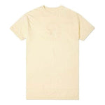 Converse Logo Embroidered Loose Casual mid-length Short Sleeve 'Light Yellow' 10021721-A01