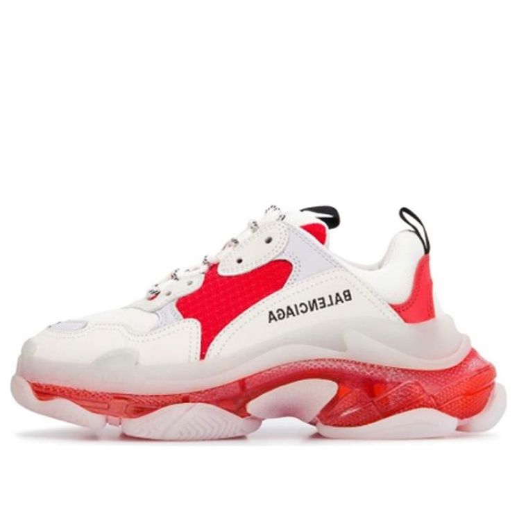 (WMNS) Balenciaga Triple S 'Clear Sole - Red' 544351W09OH6506