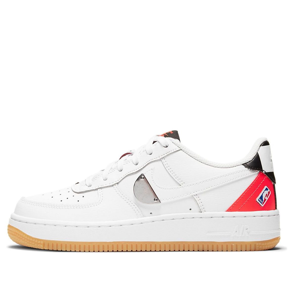 (GS) Nike x NBA Air Force 1 LV8 1 HO20 'White Bright Crimson' CT3842-101