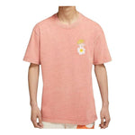 Men's Nike Daisy Round Neck Pullover Short Sleeve Rock Pink T-Shirt DM6334-693