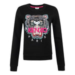 (WMNS) KENZO Embroidered Tiger Head Hoodie Black F862SW7054XA-99