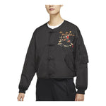 (WMNS) Air Jordan Chinese New Year Printing Ribbed Cuff Reversible Jacket Black DO4146-010